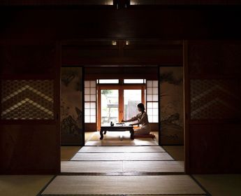 Abendessen in einem traditionelle Ryokan