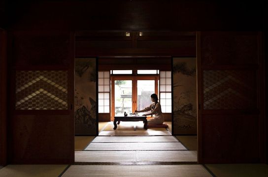 Abendessen in einem traditionelle Ryokan