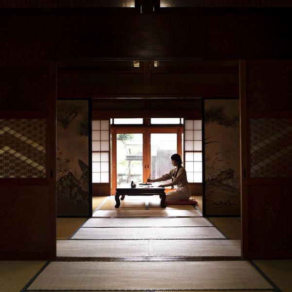 Abendessen in einem traditionelle Ryokan