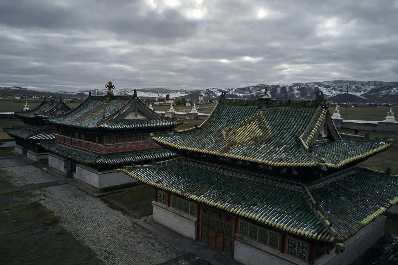 Le Monastère De Kharkhorin sous les nuages