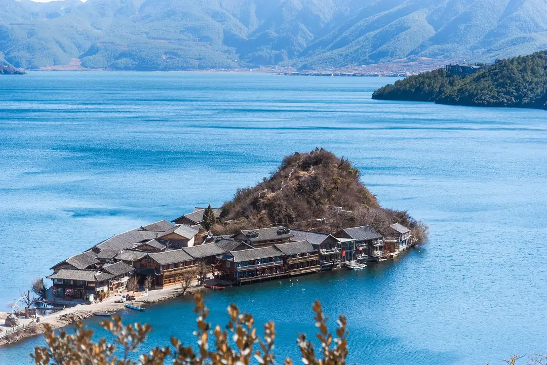 Vue aérienne d'un fleuve au Yunnan