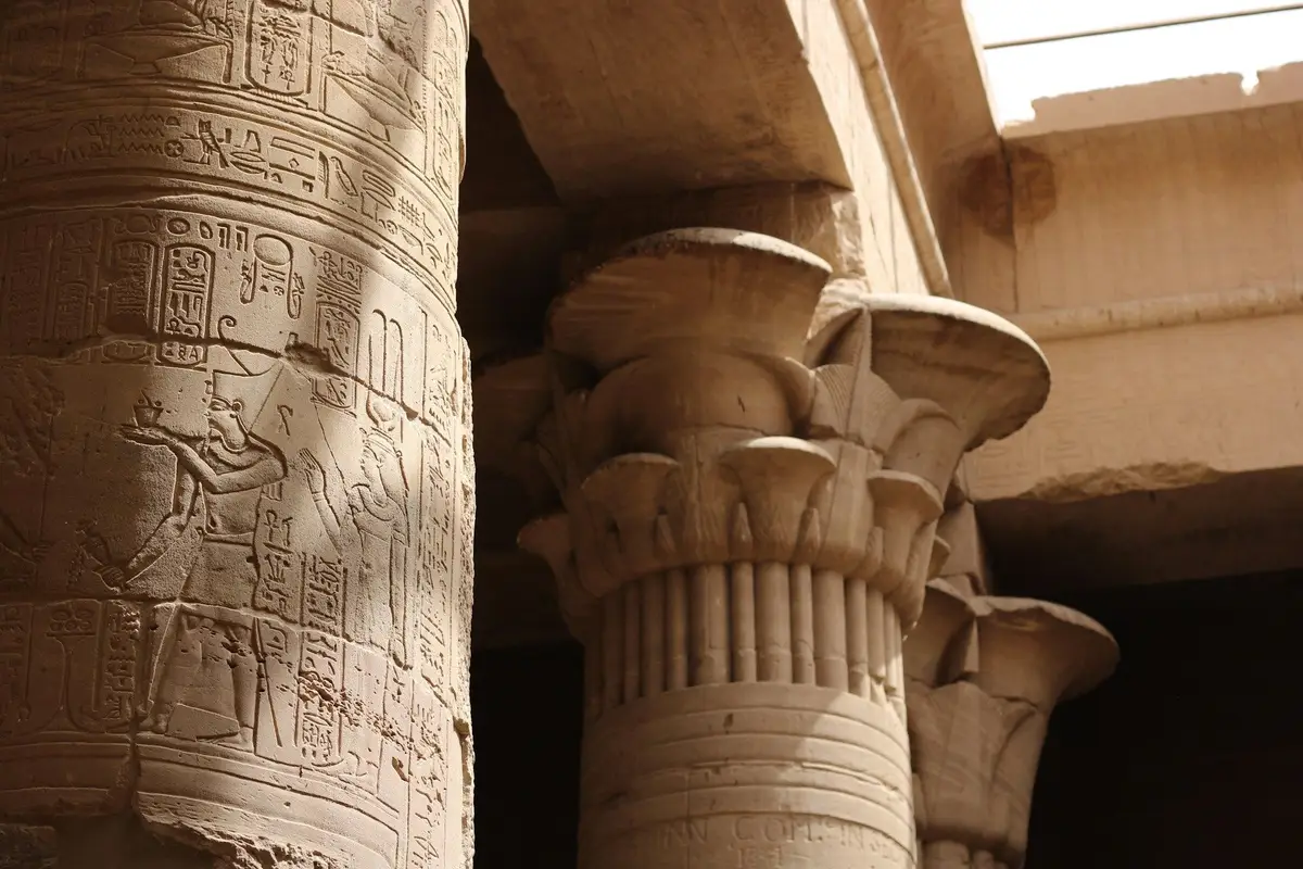 Le temple de Philae lors d'un voyage en Egypte, près d'Assouan