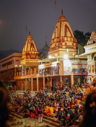 Cérémonie Ganga Aarti à Rishikesh