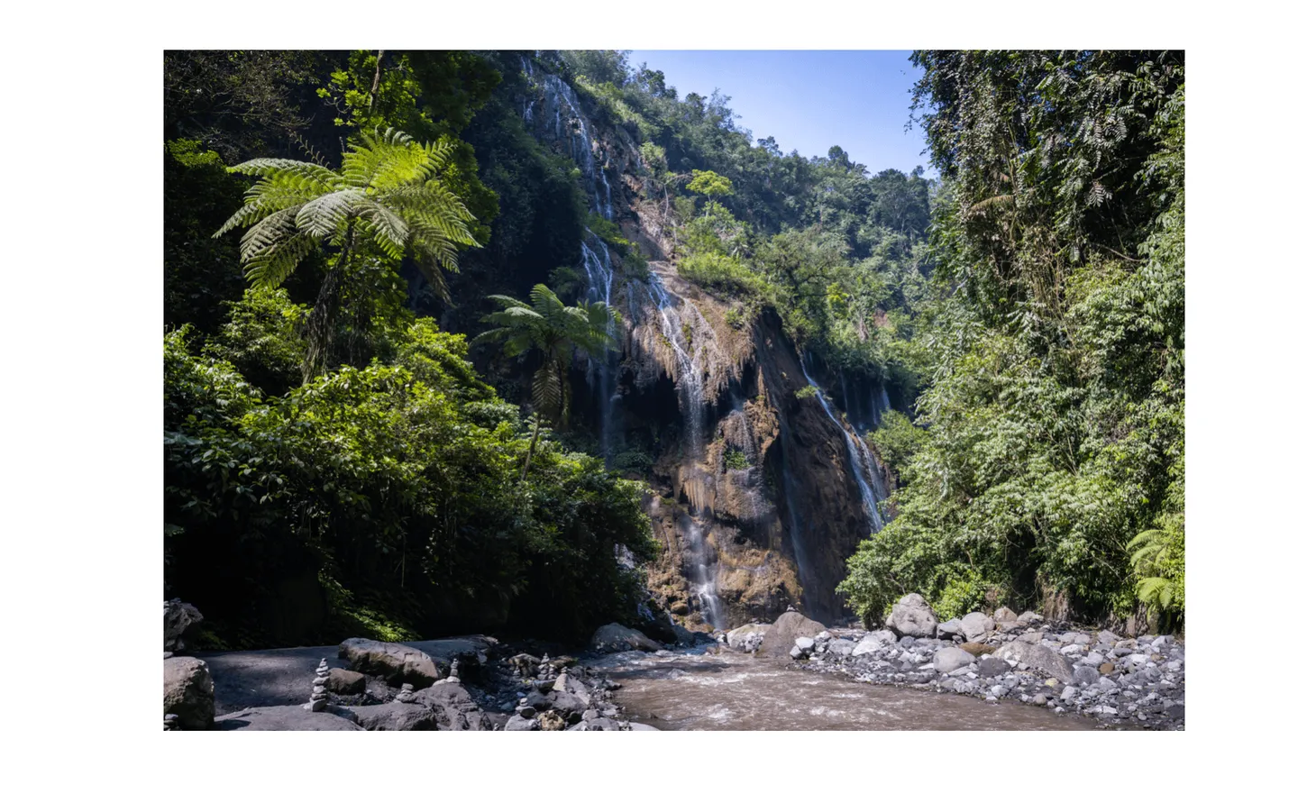 Voyage en Indonésie - ultime cascade avant l'arrivée au bout du canyon Tumpak Sewu