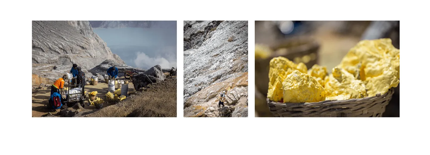 Voyage en Indonésie - conditions extrêmes de travail des porteurs de soufre qu'aucune législation moderne n'autoriserait