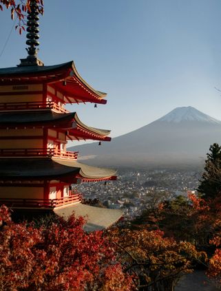 Vue sur le Mont Fuji
