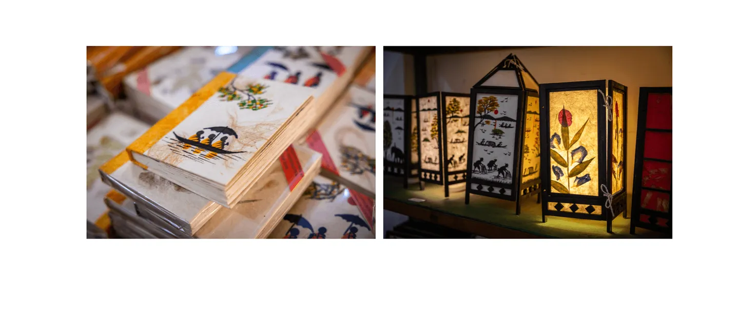 Voyage au Laos - carnets de voyage, lampes décoratives, cartes de vœux et sous-verres en papier Saa