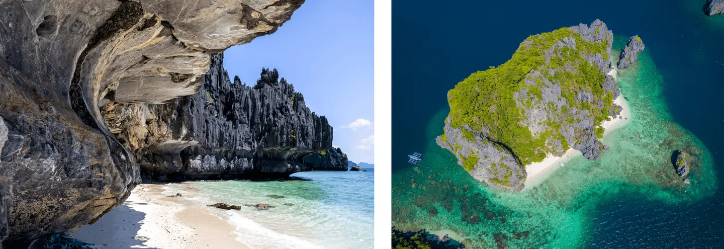 Voyage aux Philippines - Shimizu Island, avec une vue depuis sa plage puis en hauteur