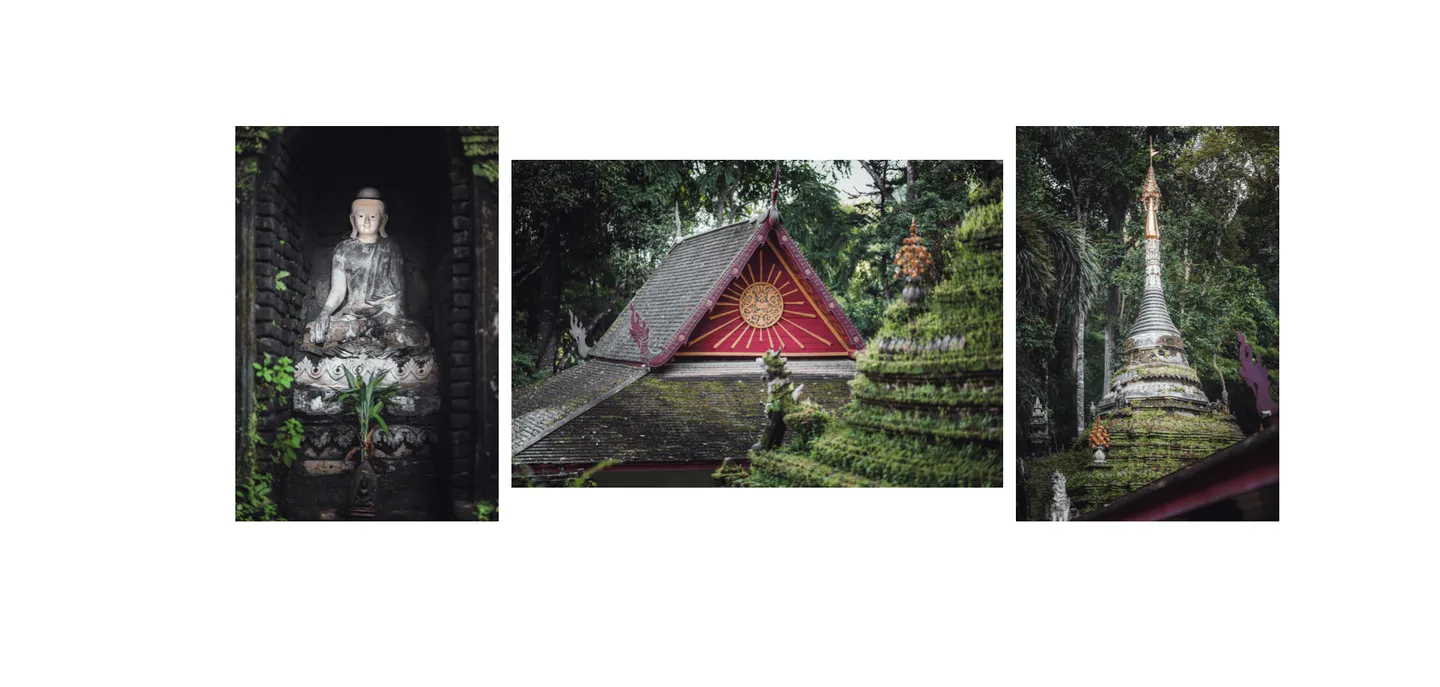 Voyage en Thaïlande - atmosphère de temple perdu redécouvert après des siècles d'abandon au Wat Pha Lat Voyage en Thaïlande - atmosphère de temple perdu redécouvert après des siècles d'abandon au Wat Pha Lat