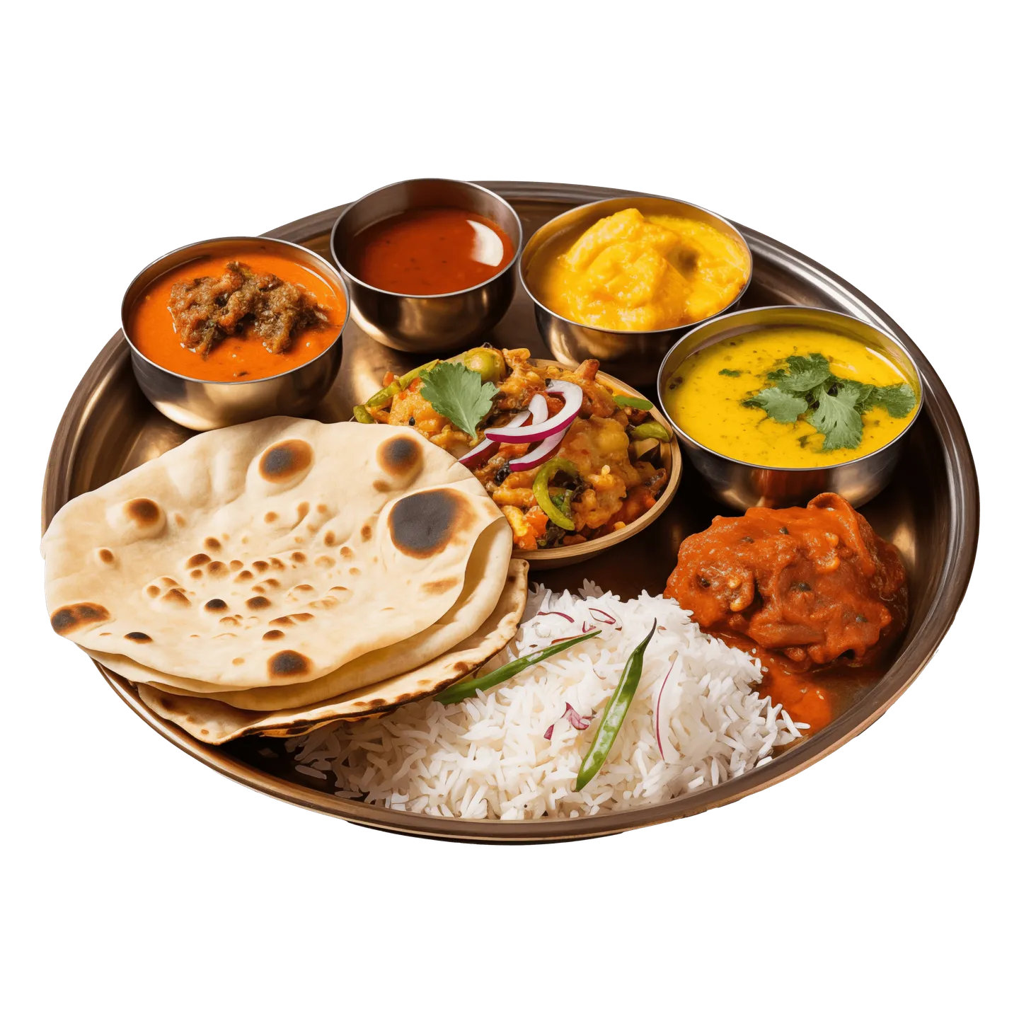 Voyage en Inde — spécialité culinaire indienne thali plateau repas traditionnel cuisine indienne Shanti Travel