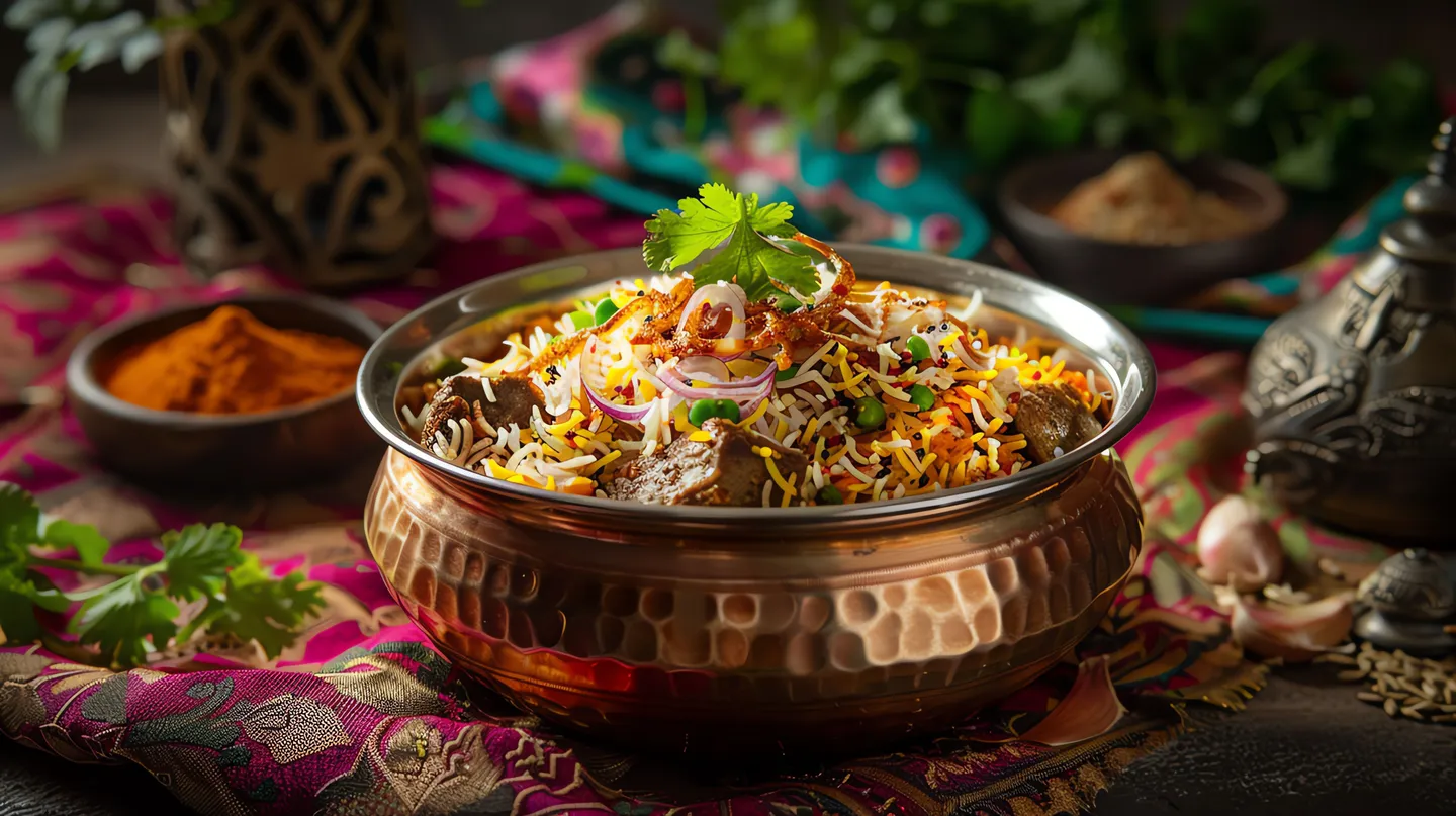 Voyage en Inde — biryani riz indien épicé plat traditionnel cuisine indienne aromates Shanti Travel