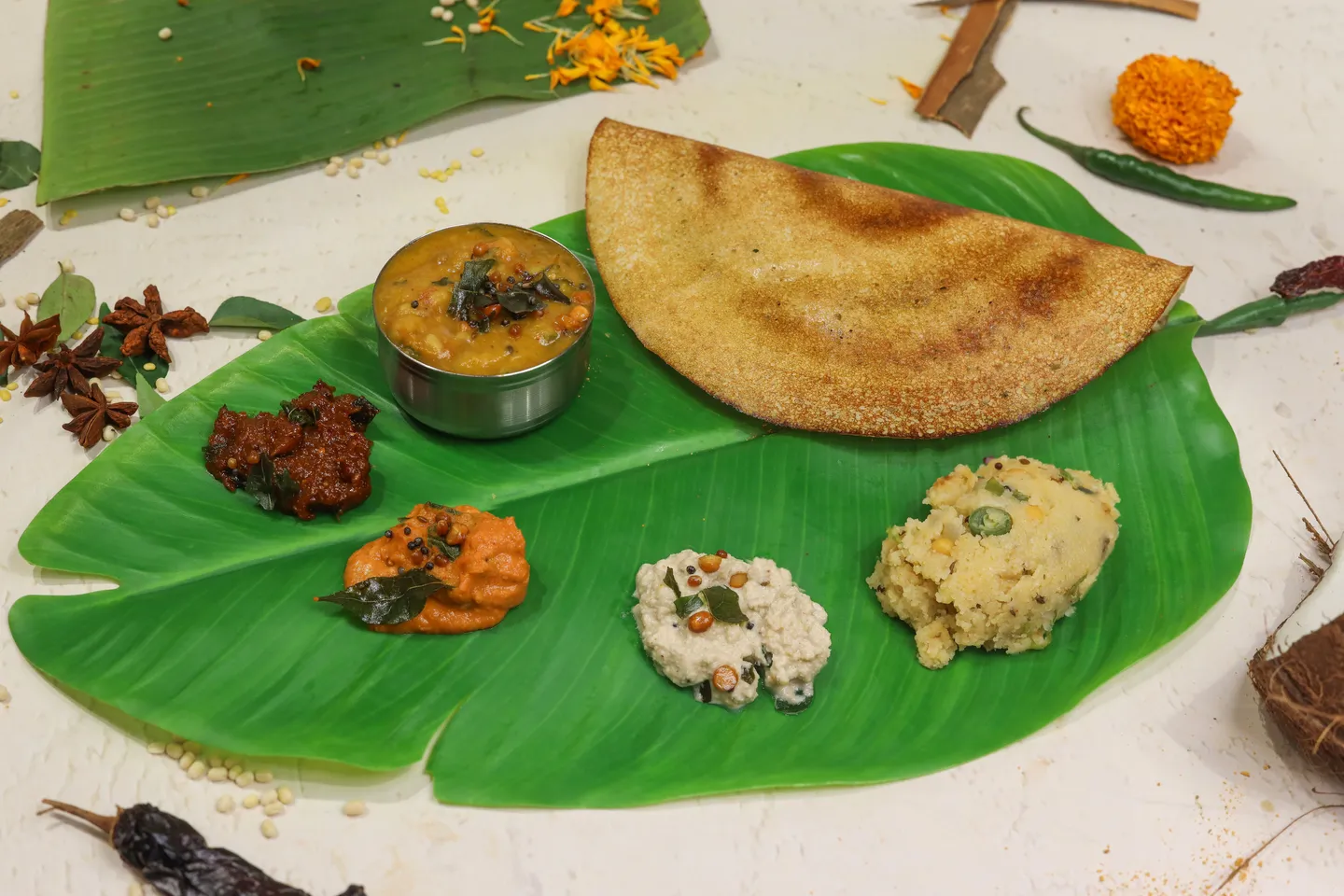 Voyage en Inde — dosa crêpe indienne sud de l’Inde cuisine traditionnelle dosa masala sambar Shanti Travel