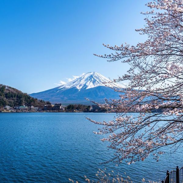 Ashi See mit Blick auf den Mount Fuji