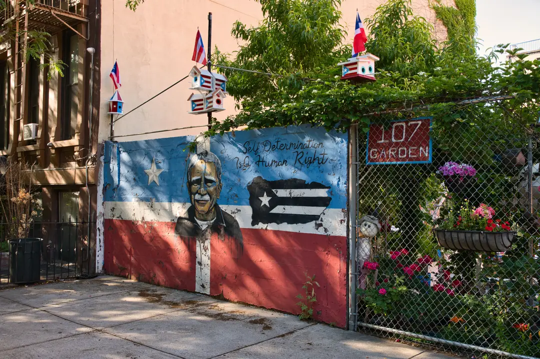 Fresque murale dans le quartier de Harlem à New York.