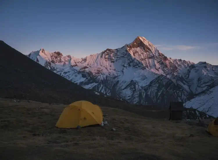 Aufstieg Richtung Gipfel von Annapurna 