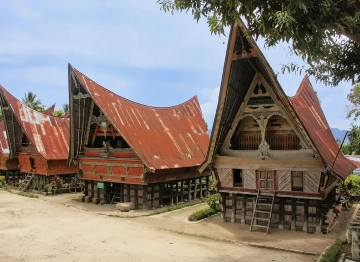 Besuch eines Batak Dorfs auf Sumatra