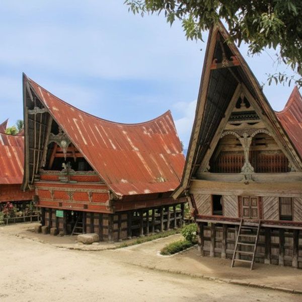 Besuch eines Batak Dorfs auf Sumatra