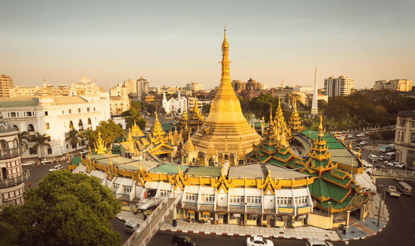 Voyage en Birmanie : Pagode Sule - Coucher de soleil au Myanmar