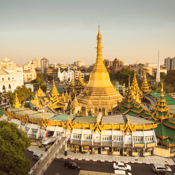 Voyage en Birmanie : Pagode Sule - Coucher de soleil au Myanmar