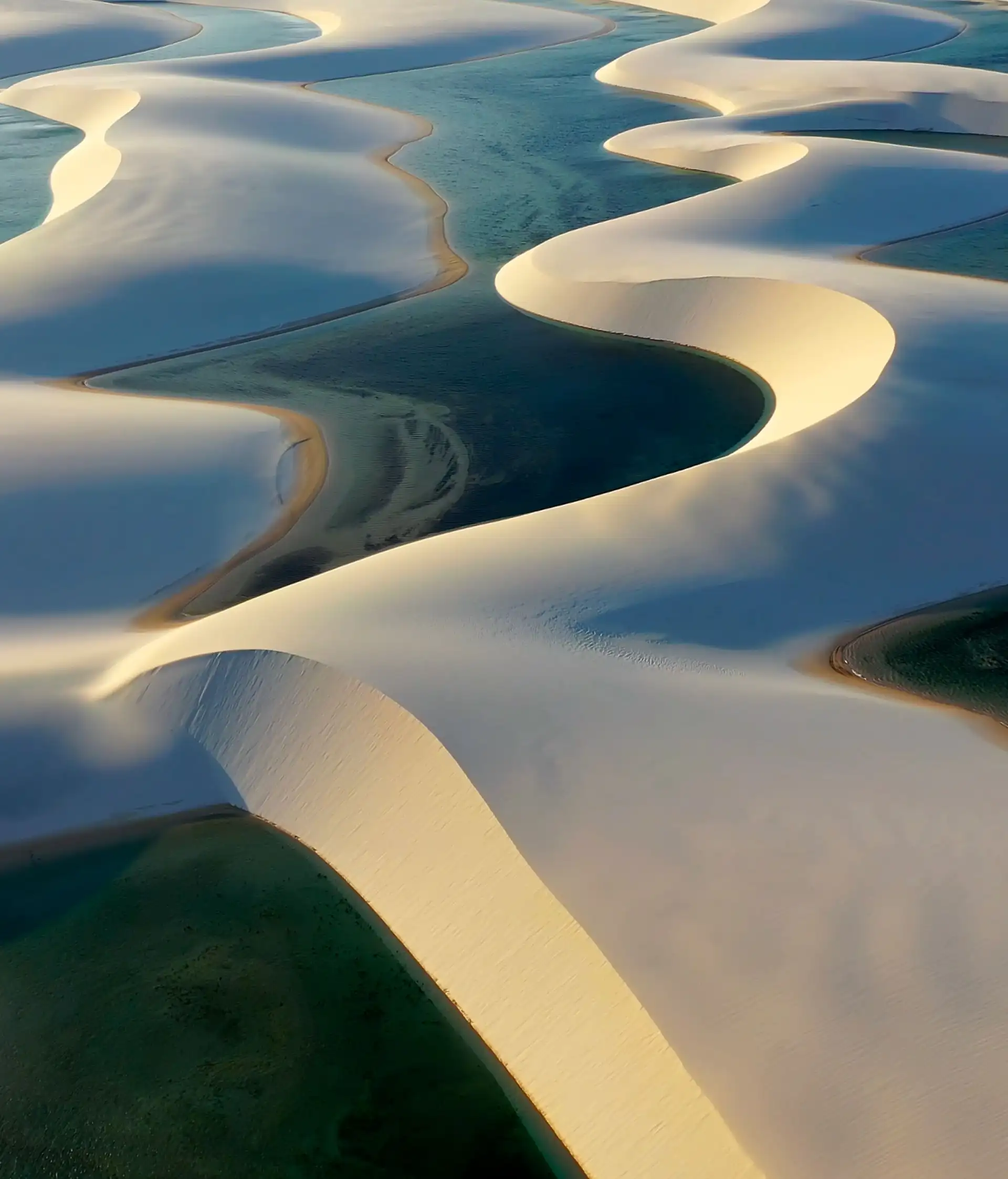 Les dunes blanche de Maranhenses d'un voyage au Brésil