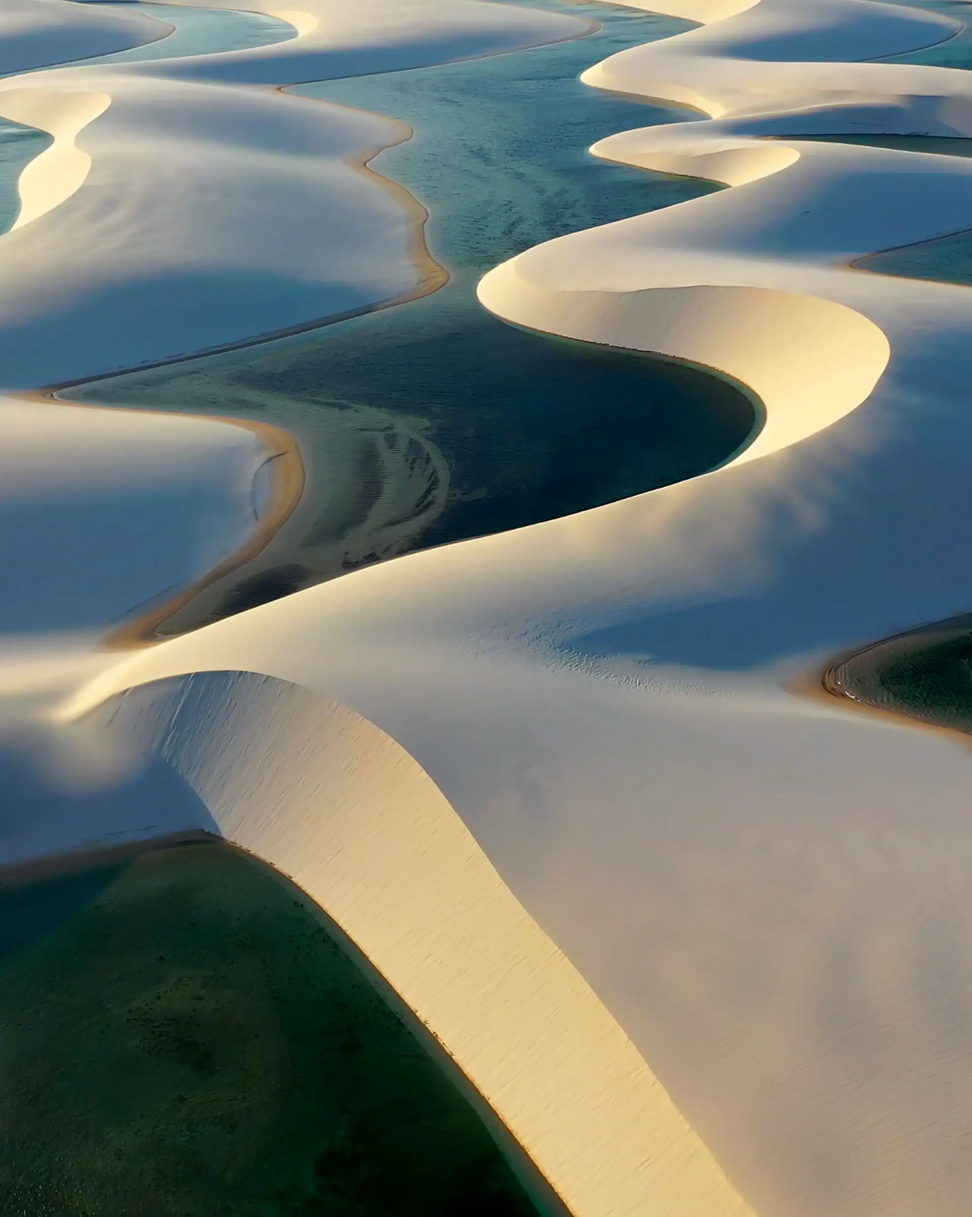 Les dunes blanche de Maranhenses d'un voyage au Brésil