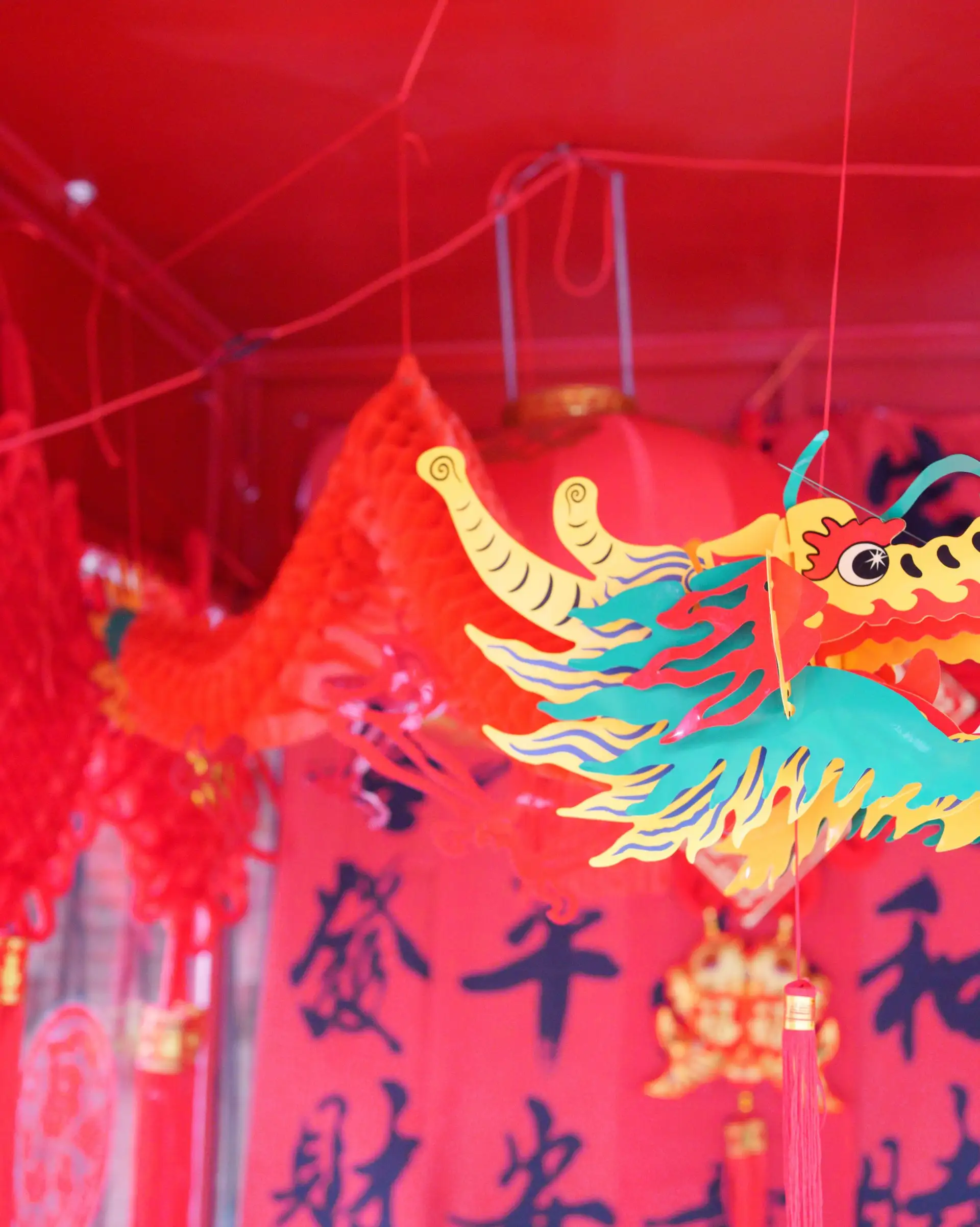 Voyage en Chine - Décoration en forme de dragon pour le nouvel an chinois