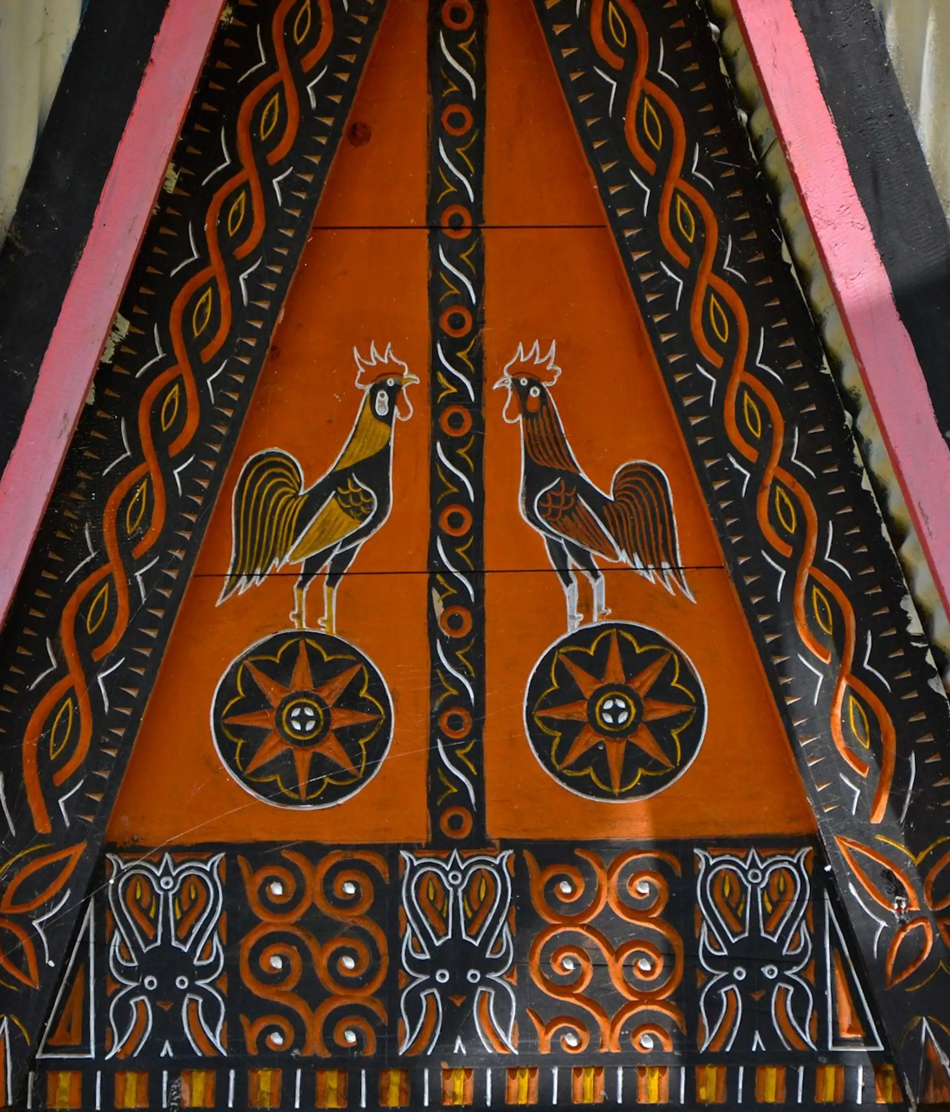 Facade traditionnelle d'une habitation à Sulawesi