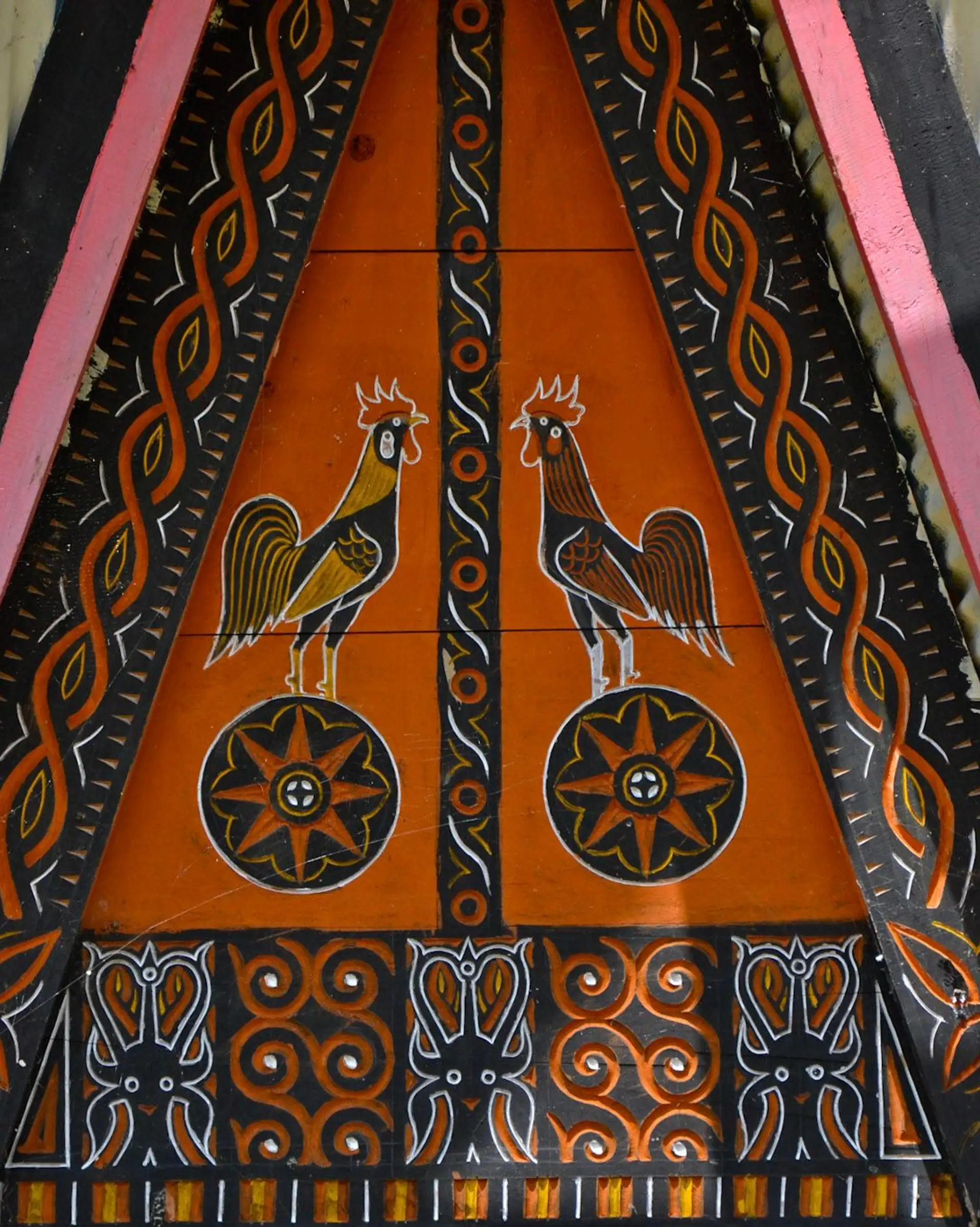 Facade traditionnelle d'une habitation à Sulawesi