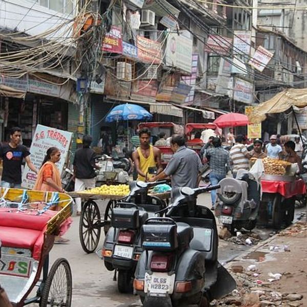 Strassen von Delhi erkunden