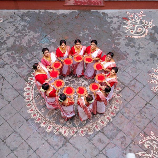 Voyage en Inde - Groupe de danse du festival Durga Puja