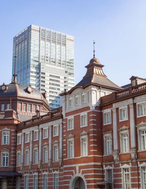 Facade de la Tokyo Station, datant de l'ère Meiji