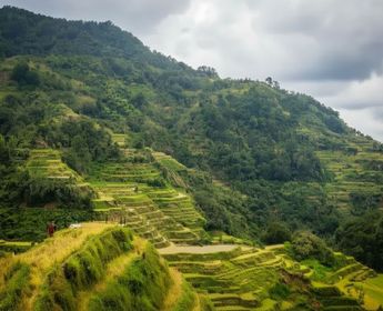 Berglandschaft Richtung Banaue auf den Philippinen