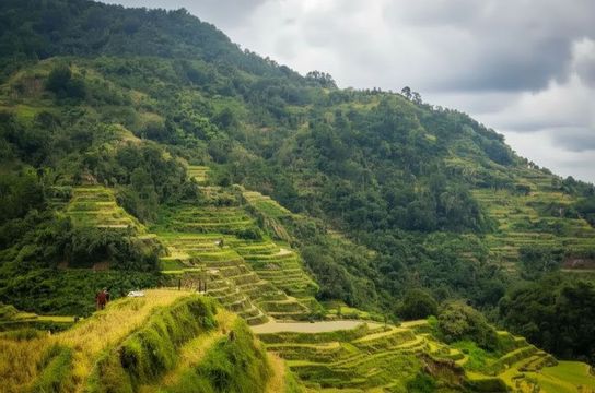 Berglandschaft Richtung Banaue auf den Philippinen