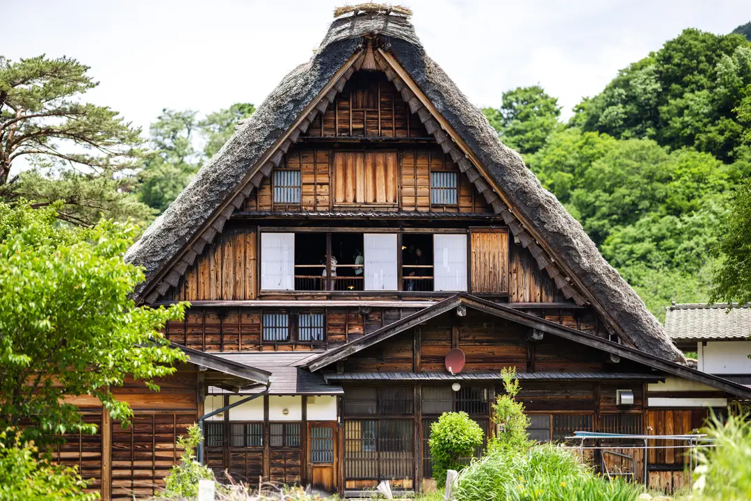 Maison à Shirakawa-go gros plan