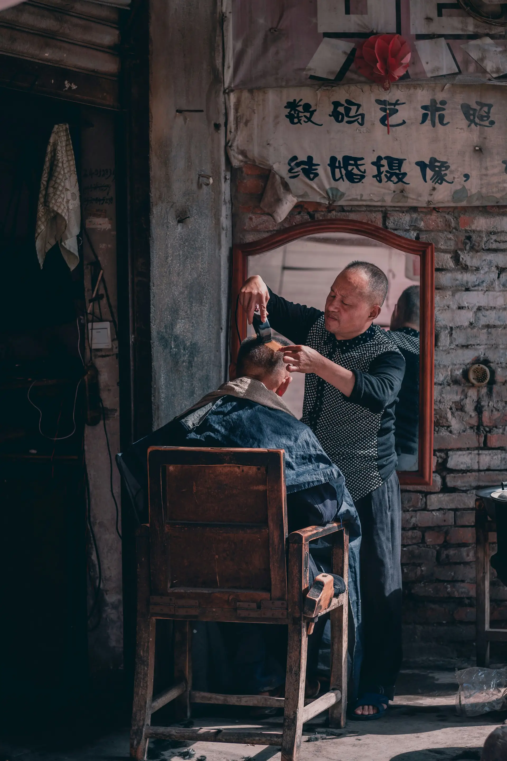 Voyage à Hong Kong : Coiffeur de rue
