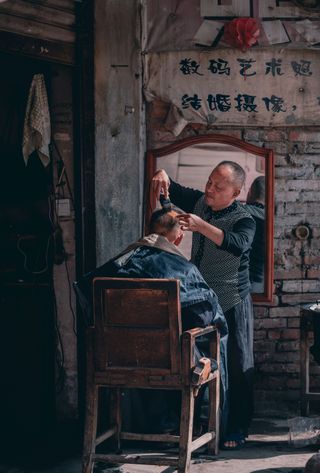 Voyage à Hong Kong : Coiffeur de rue