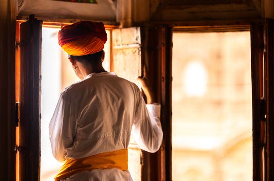 Voyage en Inde du Nord : Vêtements traditionnels pour hommes à Jodhpur