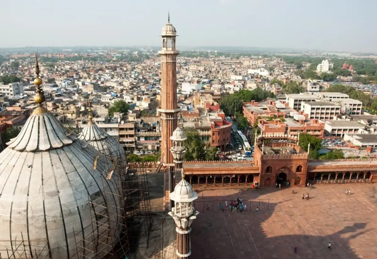 Un voyage en Inde, au Ladakh : Vieille mosquée Jama Masjid de Delhi, vue Markha