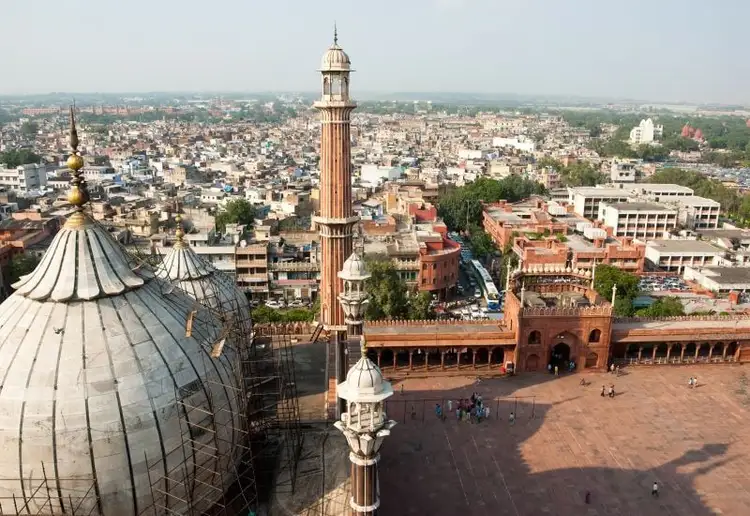 Un voyage en Inde, au Ladakh : Vieille mosquée Jama Masjid de Delhi, vue Markha