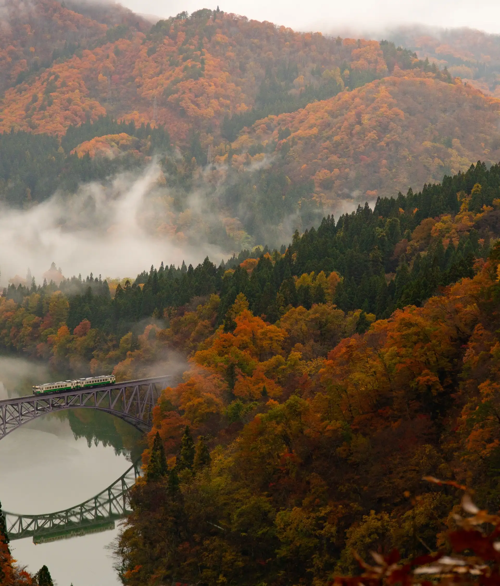 Voyage en Asie — train japonais Shinkansen ou train local traversant paysages du Japon pour une expérience ferroviaire unique