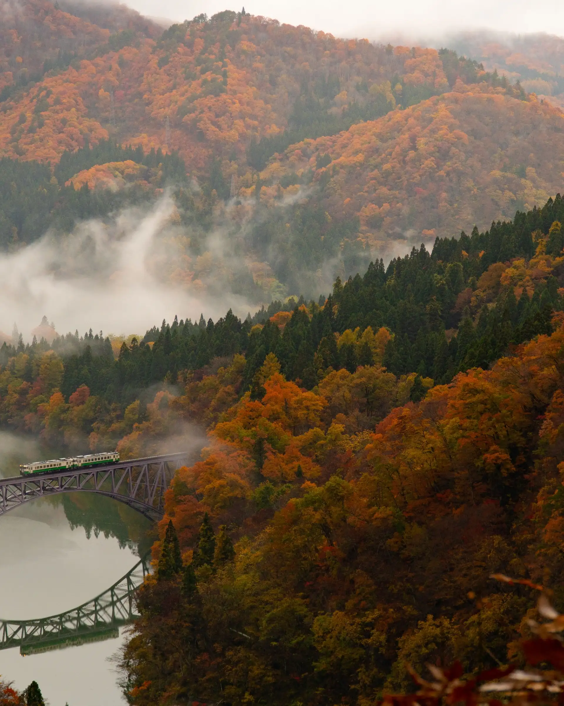Voyage en Asie — train japonais Shinkansen ou train local traversant paysages du Japon pour une expérience ferroviaire unique