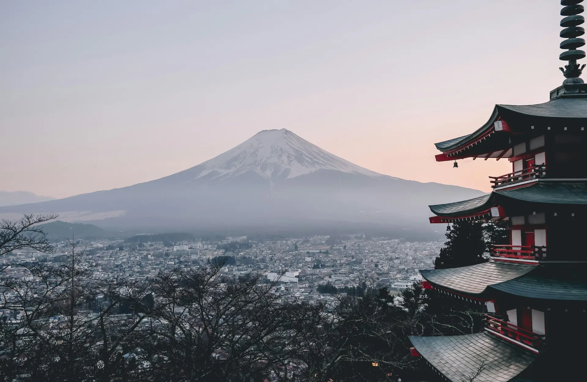 Voyage au Japon - Vue sur le temple Fuji