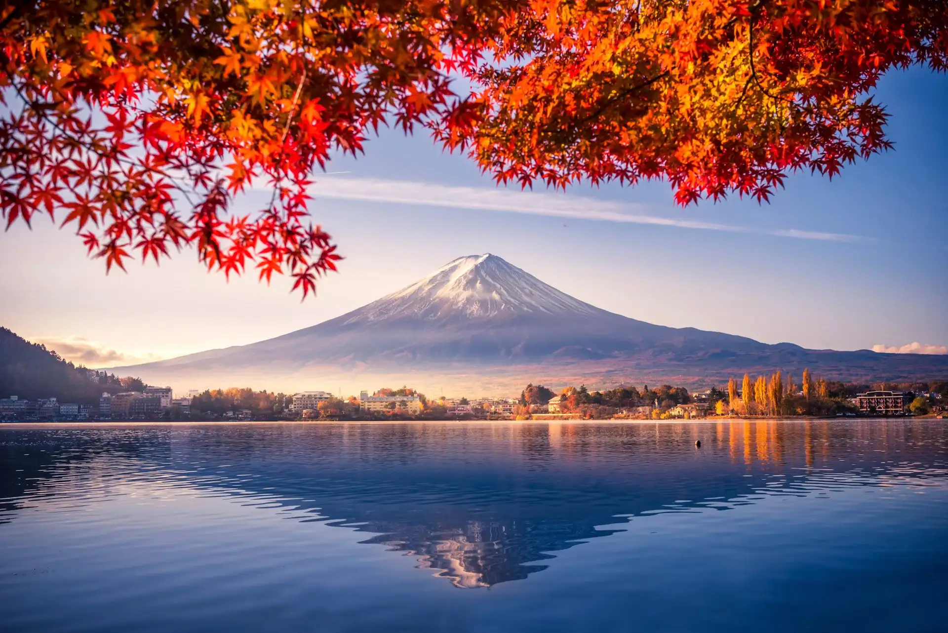 Voyage au Japon - Vue de l'Himalaya depuis un lac