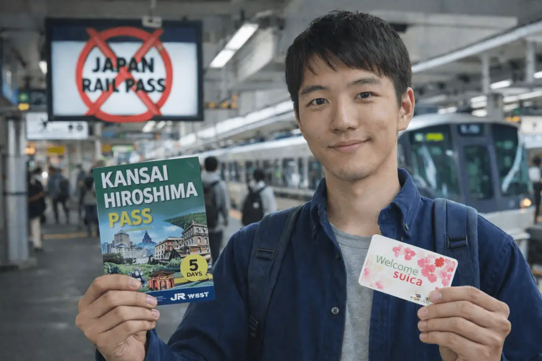 Image présentant les pass locaux et la carte suica