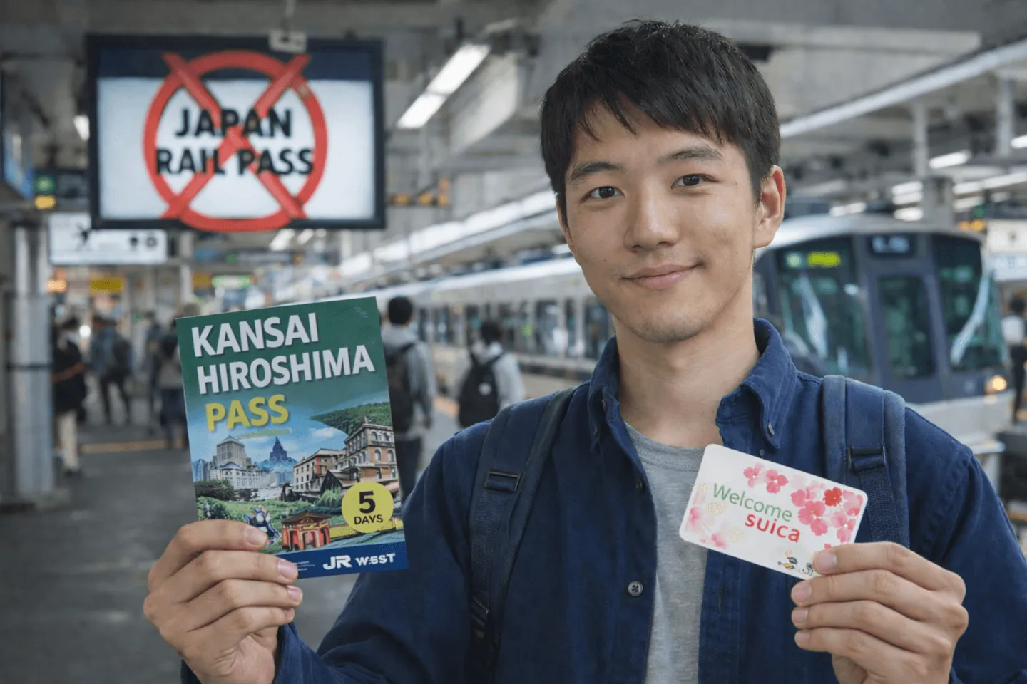 Image présentant les pass locaux et la carte suica