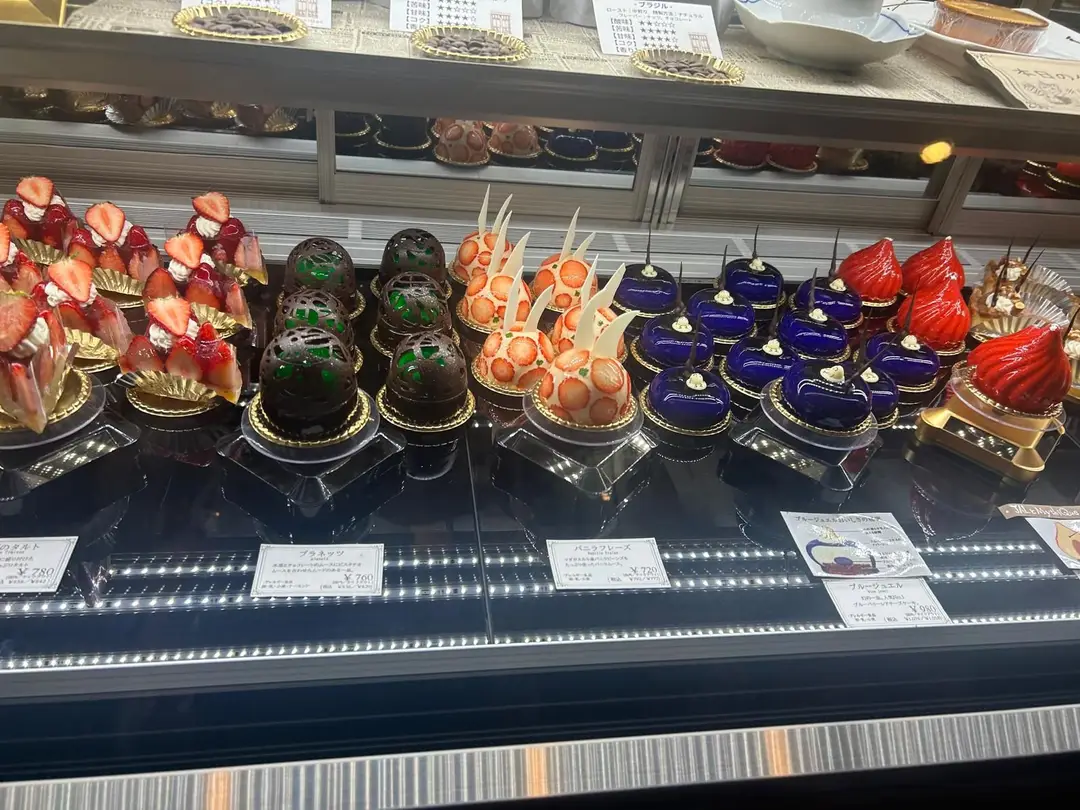Vitrine d'une patisserie japonaise à sendai