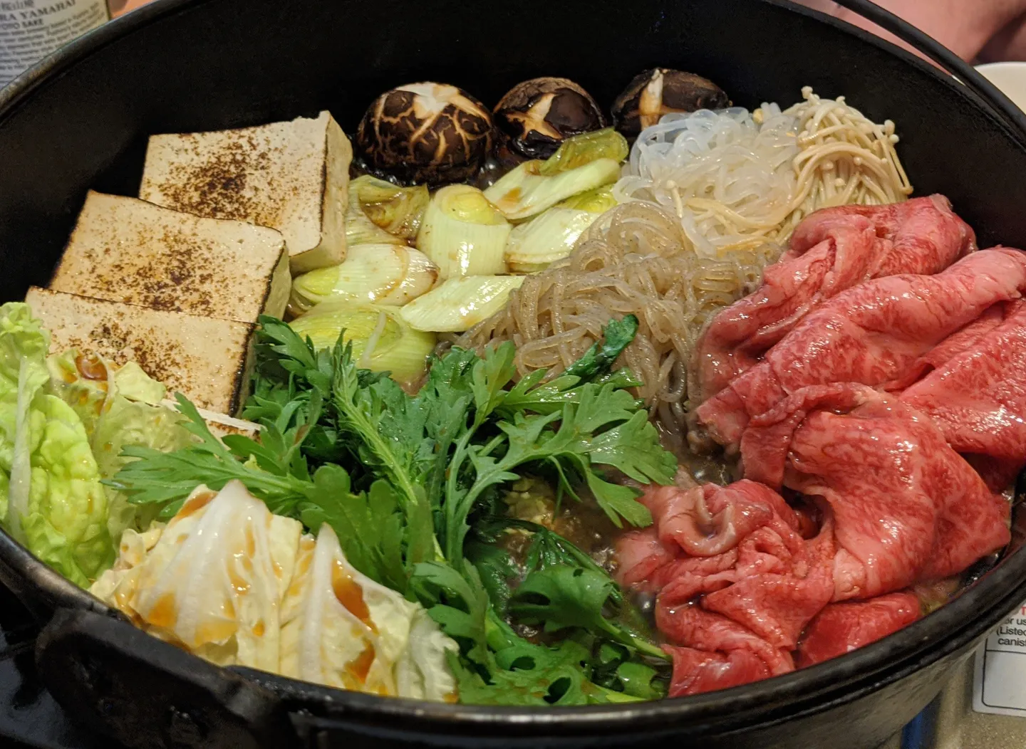 Plat de sukiyaki