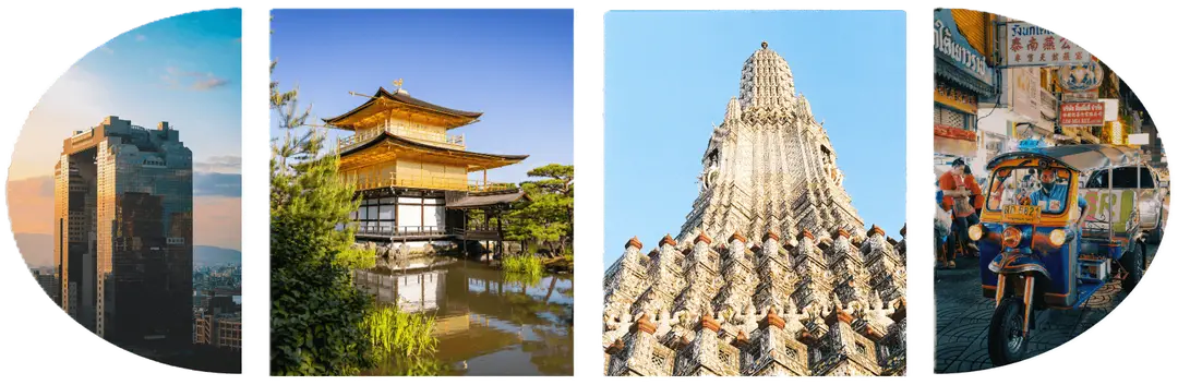 Carrousel de photo de Thailande et Japon