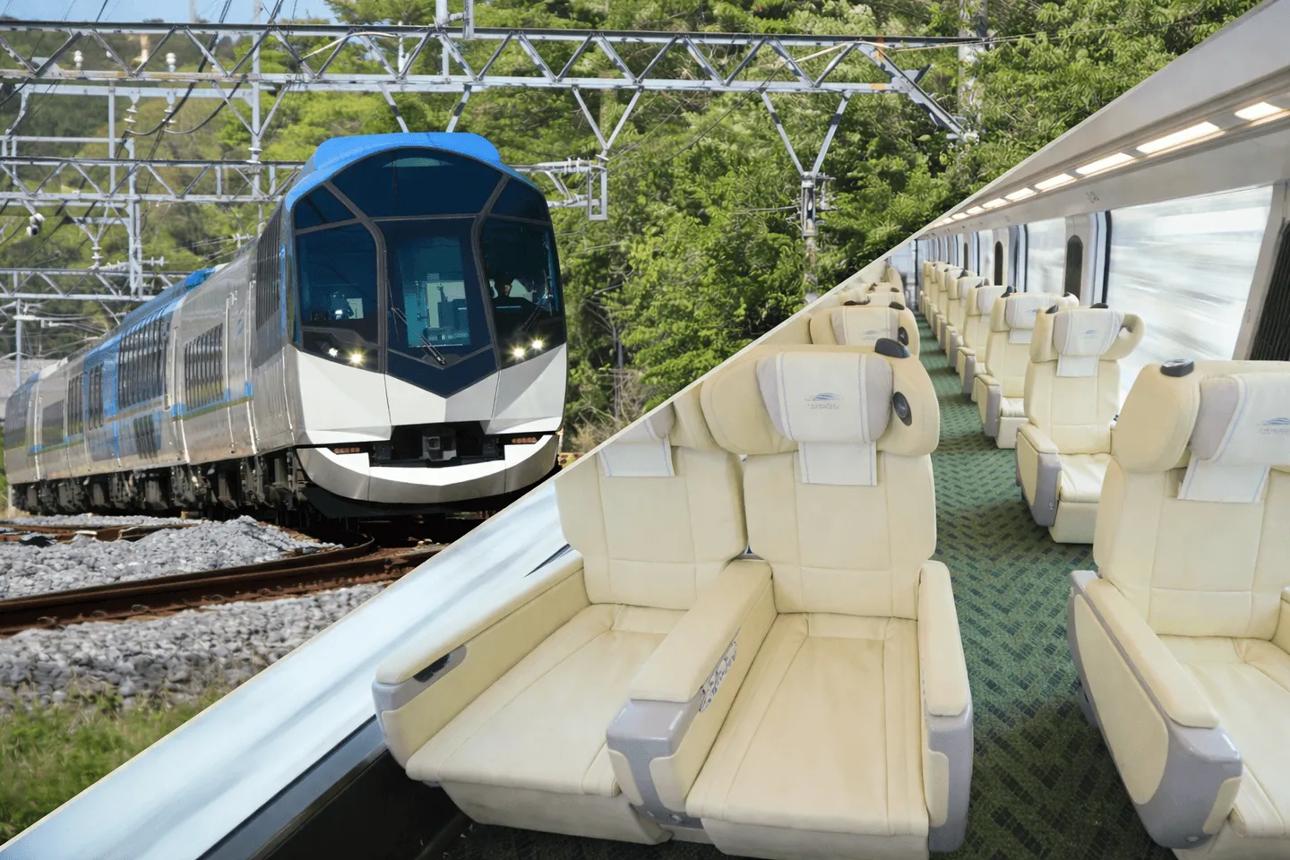 Train Limited Express Shimakaze de Kintetsu Railway dans la région du Kansai au Japon