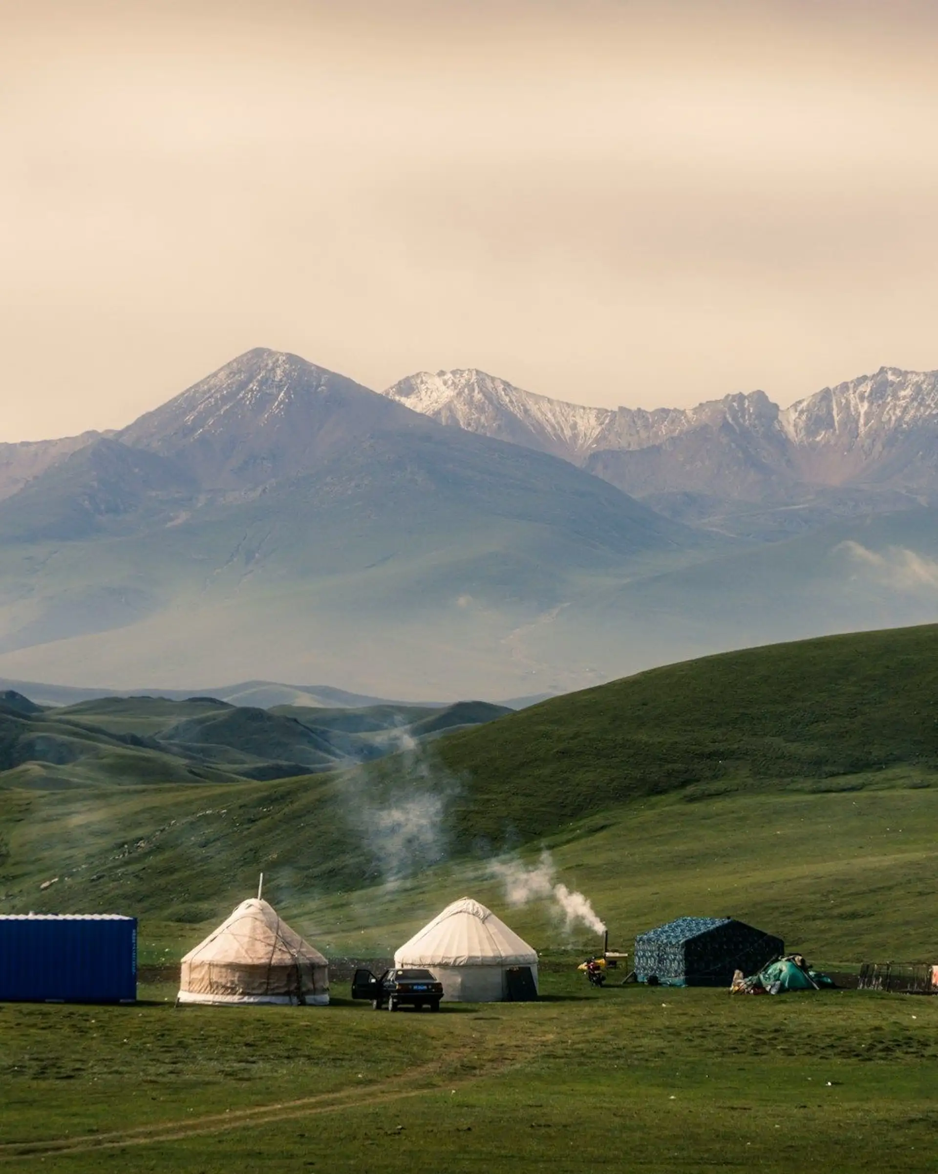 Nuit en yourte lors d'un voyage au Kirghizistan sur la route du Tian Shan